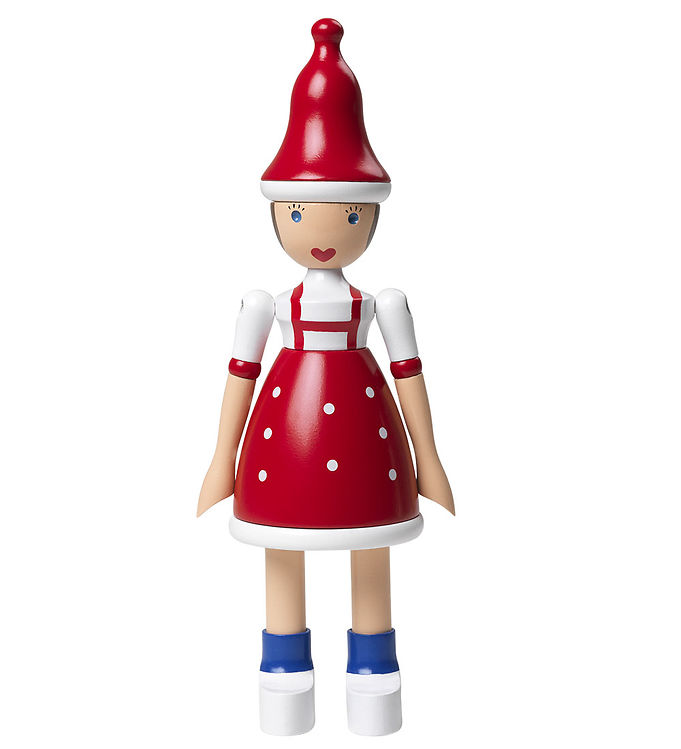 Kay Bojesen Træfigur - Jule Lise - 17,5 cm - Rød/Blå/Hvid