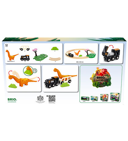 BRIO World Togbane - Cirkelsæt Dinosaur - 12 Dele - 36098 BRIO World Togbane - Cirkelsæt Dinosaur - 12 Dele - 36098