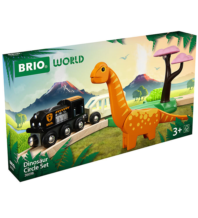 BRIO World Togbane - Cirkelsæt Dinosaur - 12 Dele - 36098