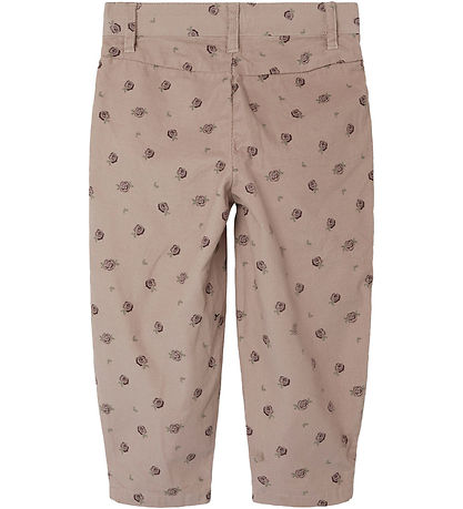 Lil' Atelier Fløjlsbukser - NmfBella - Gray Morn/Floral Lil' Atelier Fløjlsbukser - NmfBella - Gray Morn/Floral