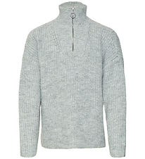 Vero Moda Girl Bluse - Strik - VmPernilla - Light Grey Melange Vero Moda Girl Bluse - Strik - VmPernilla - Light Grey Melange