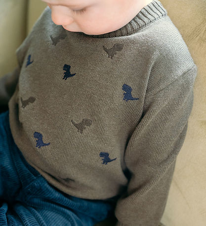 Hust and Claire Bluse - Strik - Pelle - Ivy Melange m. Dinosaure