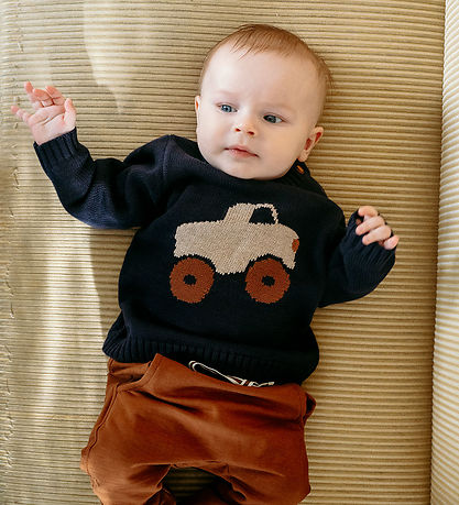 Hust and Claire Bluse - Strik - Pilou - Navy m. Monstertruck Hust and Claire Bluse - Strik - Pilou - Navy m. Monstertruck