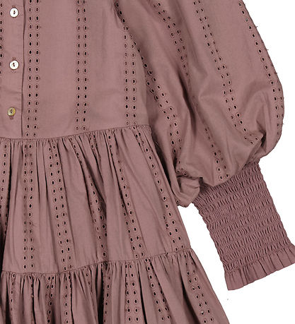 MarMar Kjole - Dela - Dusty Grape m. Hulmønster MarMar Kjole - Dela - Dusty Grape m. Hulmønster