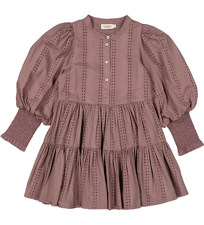 MarMar Kjole - Dela - Dusty Grape m. Hulmønster MarMar Kjole - Dela - Dusty Grape m. Hulmønster