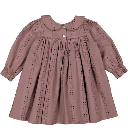 MarMar Kjole - Dulla - Dusty Grape m. Hulmønster MarMar Kjole - Dulla - Dusty Grape m. Hulmønster