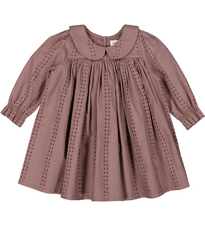 MarMar Kjole - Dulla - Dusty Grape m. Hulmønster MarMar Kjole - Dulla - Dusty Grape m. Hulmønster