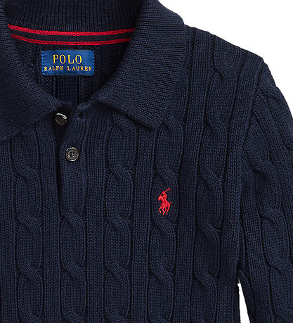 Polo Ralph Lauren Bluse - Strik - Navy Polo Ralph Lauren Bluse - Strik - Navy