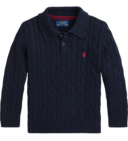 Polo Ralph Lauren Bluse - Strik - Navy Polo Ralph Lauren Bluse - Strik - Navy