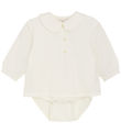 Minymo Skjortebody l/æ - Snow White Minymo Skjortebody l/æ - Snow White