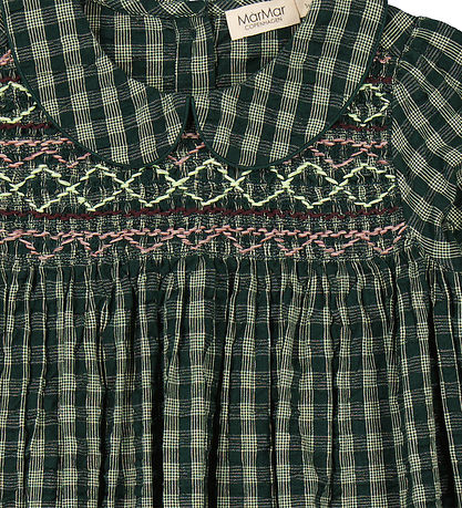 MarMar Kjole - Dabina - Dark Leaf Check MarMar Kjole - Dabina - Dark Leaf Check