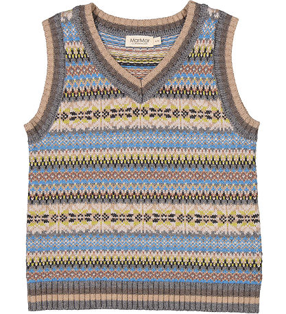 MarMar Vest - Uld/Bomuld - Taj - Fair Isle MarMar Vest - Uld/Bomuld - Taj - Fair Isle
