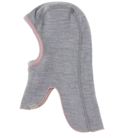 Voksi Elefanthue - Uld - 2-lags - Vendbar - Soft Grape/Gråmelere Voksi Elefanthue - Uld - 2-lags - Vendbar - Soft Grape/Gråmelere