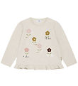 Hust and Claire Bluse - Ajna - Wheat Melange m. Blomster Hust and Claire Bluse - Ajna - Wheat Melange m. Blomster