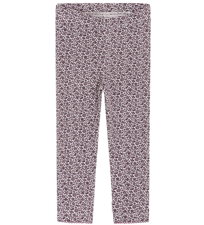 Hust and Claire Leggings - Vaflet - Lamia - Gray Lilac m. Blomst
