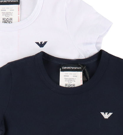 Emporio Armani T-shirts - 2-pak - Hvid/Navy Emporio Armani T-shirts - 2-pak - Hvid/Navy