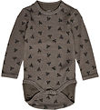 Hummel Bodysuit L/Æ - Wool - HmlBambo - Major Brown