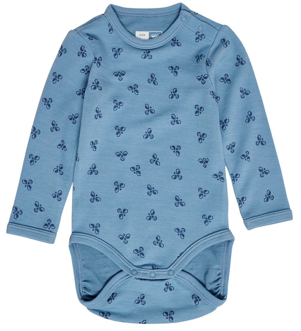 Hummel Body l/ä - Wolle - HmlBambo - Blue Shadow - Hummel - 68 - Body L/Ä