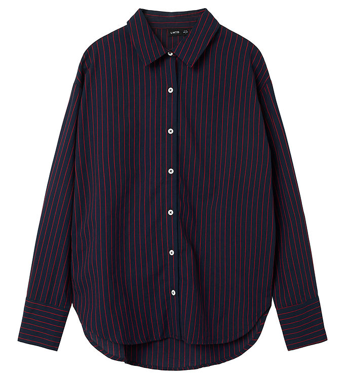 LMTD Skjorte - NlfHelle - Navy Blazer/Salsa