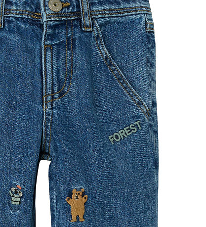 Name It Jeans - NmmSilas - Dark Blue Denim m. Broderi Name It Jeans - NmmSilas - Dark Blue Denim m. Broderi