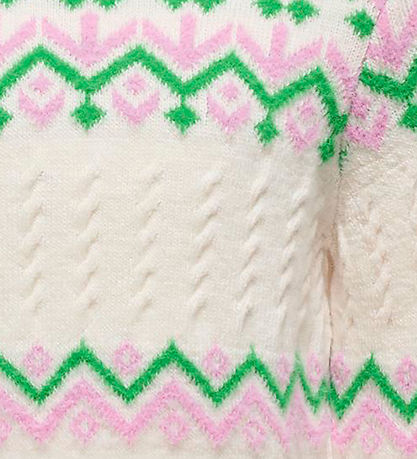 Kids Only Bluse - Strik - KogAnnabelle - Cloud Dancer/Bonbon/Isl Kids Only Bluse - Strik - KogAnnabelle - Cloud Dancer/Bonbon/Isl