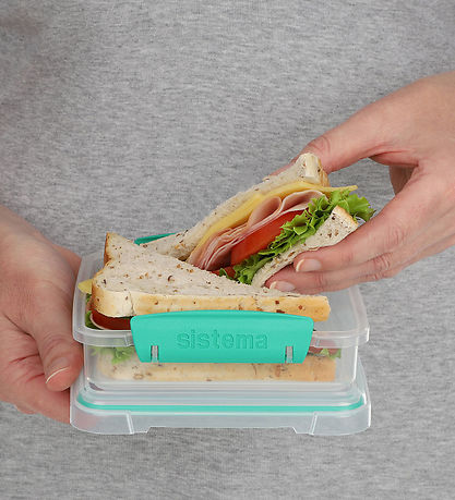 Sistema Madkasse - Sandwich Box To Go - 450 ml - Turkis