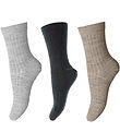 MP Socken - 3er-Pack - Rib - Wolle - Dark Grey Melange
