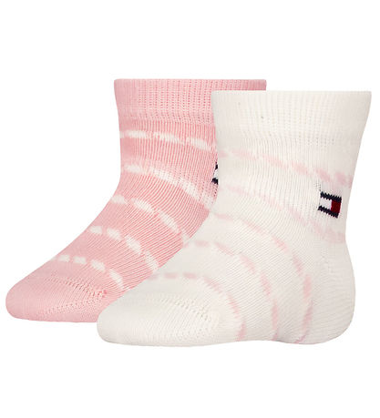 Tommy Hilfiger Strømper - Rib - 2-pak - Soft Pink Tommy Hilfiger Strømper - Rib - 2-pak - Soft Pink