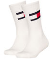 Tommy Hilfiger Strømper - Rib - 2-pak - Hvid Tommy Hilfiger Strømper - Rib - 2-pak - Hvid