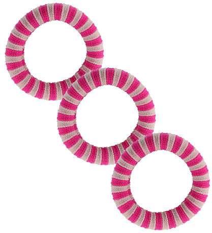 By Stær Hårelastik - 3-pak - Ea - Lyserød/Pink Stribet