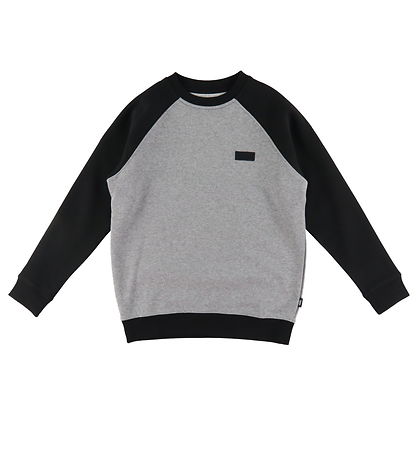 Vans Sweatshirt - Core Basic Raglan - Sort/Cement Heather Vans Sweatshirt - Core Basic Raglan - Sort/Cement Heather
