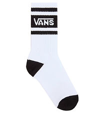Vans Strømper - Drop V Logo Crew - Hvid/Sort Vans Strømper - Drop V Logo Crew - Hvid/Sort