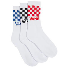 Vans Strømper - 3-pak - Drop V Classic Check Crew - Hvid Vans Strømper - 3-pak - Drop V Classic Check Crew - Hvid