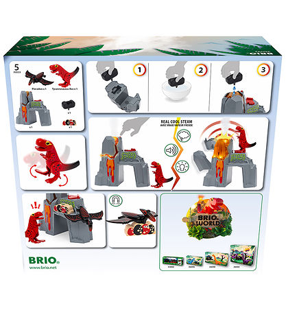 BRIO World Aktiv Vulkan m. Dinosaurer - 36092