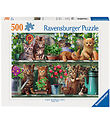 Ravensburger Puslespil - 500 Brikker - Cats On The Shelf Ravensburger Puslespil - 500 Brikker - Cats On The Shelf