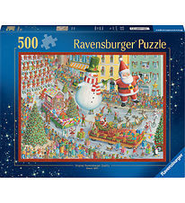 Ravensburger Puslespil - 500 Brikker - Here Comes Christmas Ravensburger Puslespil - 500 Brikker - Here Comes Christmas