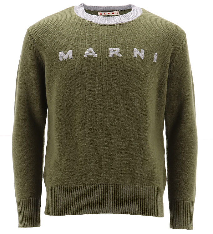 Marni Bluse Uld - Deep Lichen Green