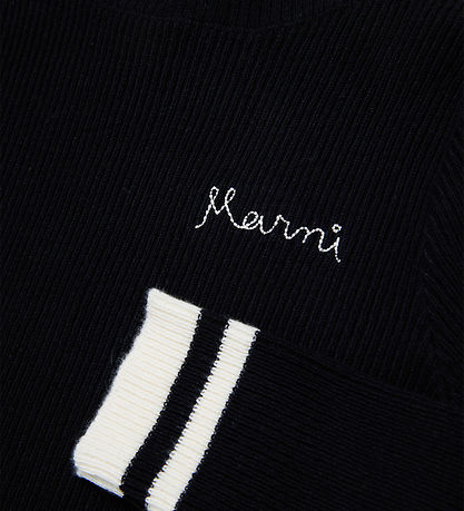 Marni Bluse - Rib - Sort m. Hvid Marni Bluse - Rib - Sort m. Hvid