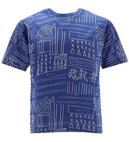 Marni T-shirt - True Blue/Hvid m. Print Marni T-shirt - True Blue/Hvid m. Print