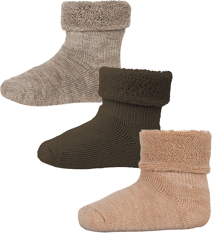 MP Strømper - 3-pak - Uld - Brown Melange