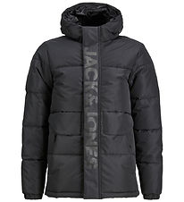 Jack & Jones Dynejakke - JCOSpeed - Sort/Tone In Tone Jack & Jones Dynejakke - JCOSpeed - Sort/Tone In Tone