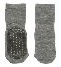 MP Strømper m. Skridsikker Bund - Uld - Grey Melange MP Strømper m. Skridsikker Bund - Uld - Grey Melange