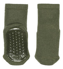 MP Strømper m. Skridsikker Bund - Uld - Olivine MP Strømper m. Skridsikker Bund - Uld - Olivine