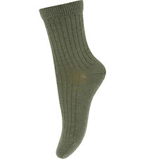 MP Strømper - Uld - Rib - Olivine MP Strømper - Uld - Rib - Olivine