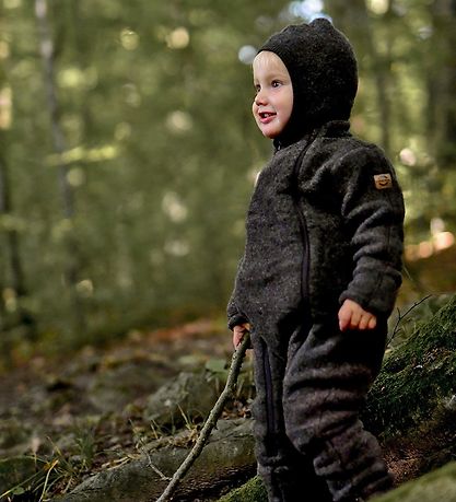 Mikk-Line Køredragt - Uld - Dark Brown Melange