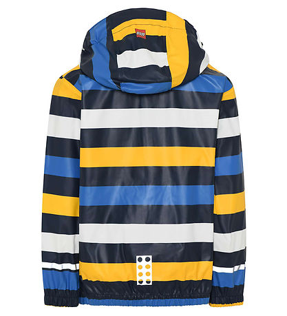 LEGO® Wear Regnjakke - PU - LWJonathan 102 - Blå m. Striber