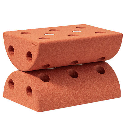 MODU Børneskammel - 4 Dele - Burnt Orange/Dusty Green