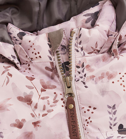 En Fant Dynejakke - Quilt - Burnished Lilac m. Blomster En Fant Dynejakke - Quilt - Burnished Lilac m. Blomster