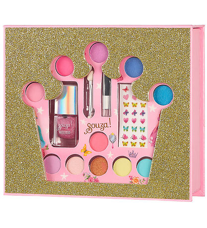 Souza Sminkesæt - Øjenskygge/Neglelak/Stickers - Crown Souza Sminkesæt - Øjenskygge/Neglelak/Stickers - Crown