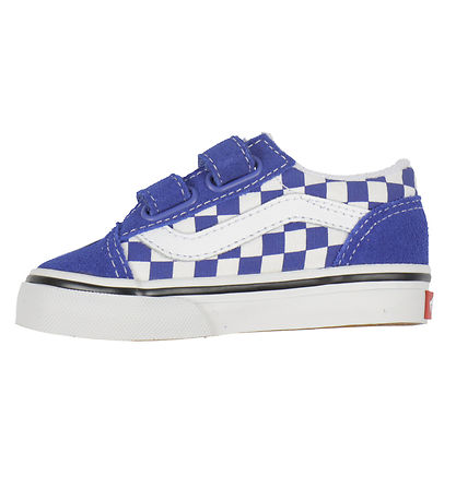 Vans Sko - Old Skool V - Theory - Blå/Hvidternet Vans Sko - Old Skool V - Theory - Blå/Hvidternet